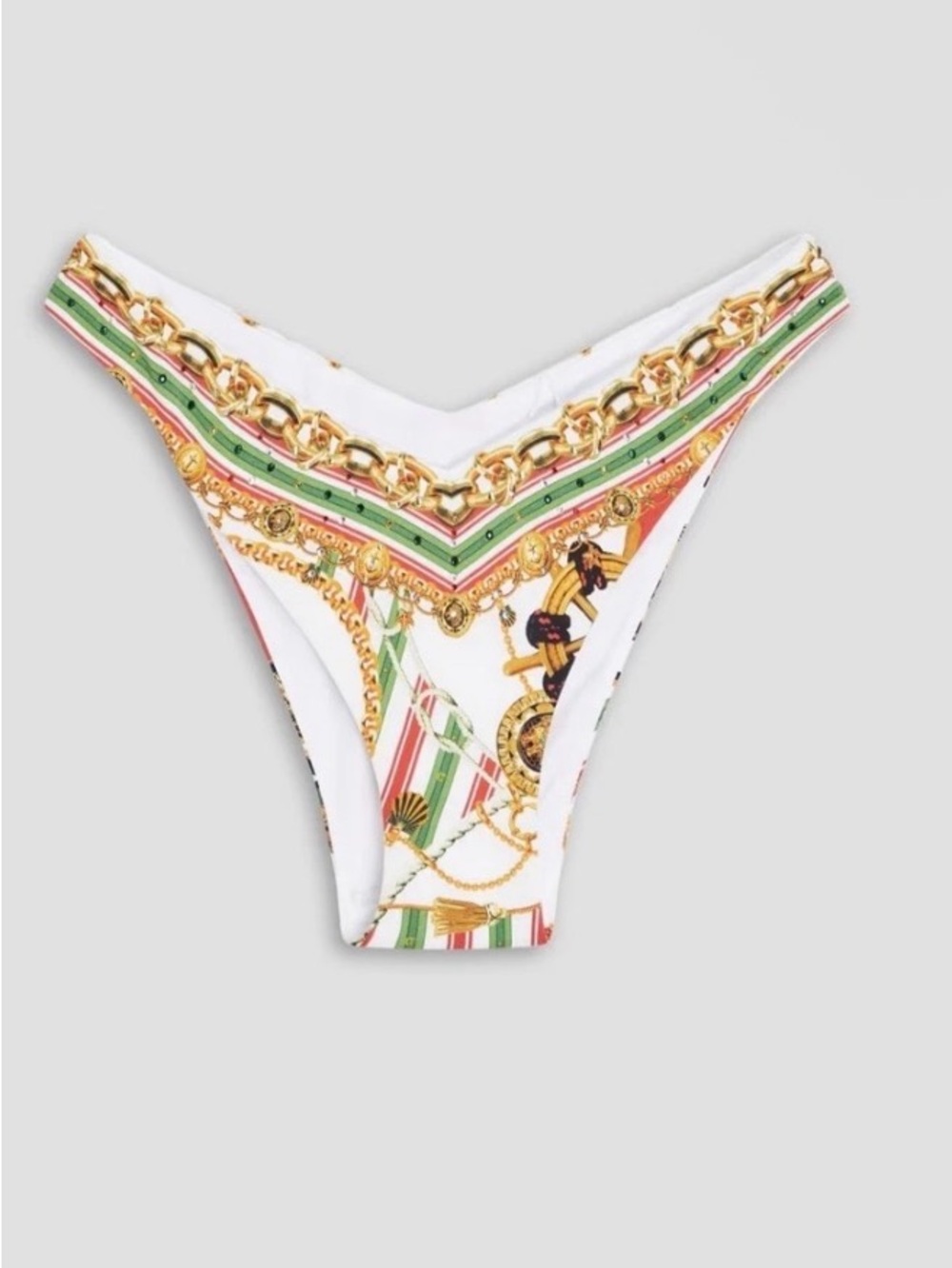 Kids White Scarf-Print Bikini Bottom